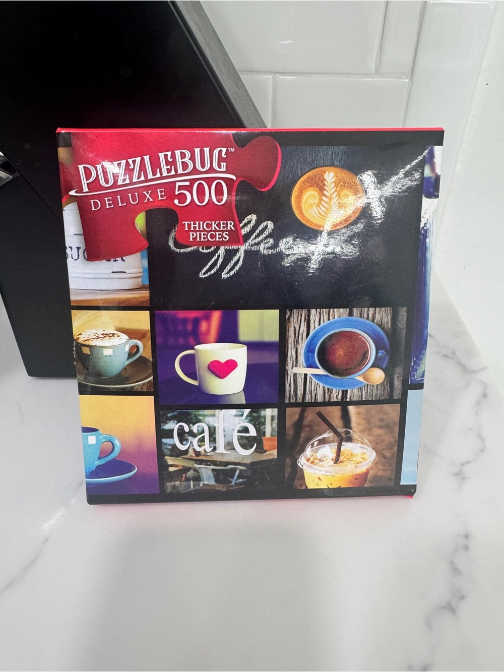 Puzzlebug Deluxe 500-Piece Cafe Jigsaw Puzzle - Colorful Coffee Images